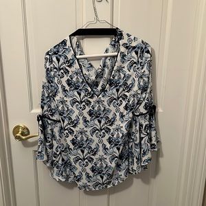 WHBM bell sleeve blouse